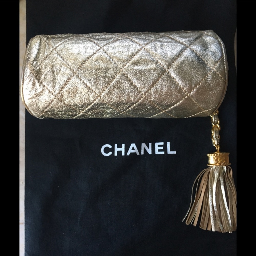 Chanel Vintage Quilted Tassel Pouch Bag
